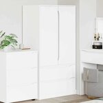 vidaXL Cabinet de salle de bain avec tiroir Blanc 79 5 x 49 x 156 cm