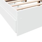 vidaXL Cadre de lit avec tiroirs sans matelas blanc 120x190 cm