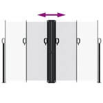 vidaXL Auvent latéral rétractable blanc 160x1000 cm