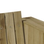 vidaXL Canapé de jardin Marron 185 5 x 60 x 62 cm Pin massif