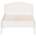vidaXL Cadre de lit sans matelas blanc 90x200 cm bois de pin massif
