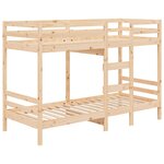 vidaXL Lit superposé sans matelas 75x190 cm bois de pin massif