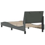 vidaXL Cadre de lit sans matelas gris foncé 90x200 cm tissu