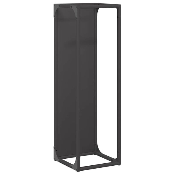 vidaXL Portant de bois chauffage noir 25x25x80 cm