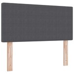vidaXL Tête de lit LED Gris foncé 90 cm Tissu en velours côtelé