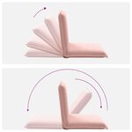 vidaXL Fauteuil de sol ajustable Rose Tissu en laine de mouton
