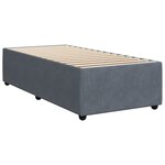 vidaXL Sommier à lattes de lit avec matelas Gris foncé 100x200 cm