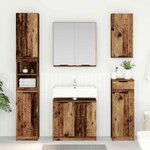 vidaXL Ensemble de mobilier de salle de bain 5 Pièces Bois ancien