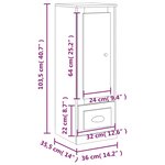 vidaXL Buffet haut blanc brillant 36x35 5x103 5 cm bois d'ingénierie