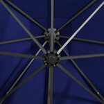 vidaXL Parasol de jardin en porte-à-faux et mât et lumières LED