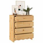 vidaXL Commode Drammen Chêne 76 5 x 40 x 91 cm Bois de pin massif