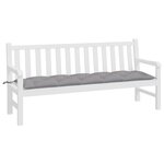vidaXL Coussin de banc de jardin gris 180x50x7 cm tissu oxford