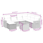 vidaXL Salon de jardin avec coussins 8 Pièces beige résine tressée