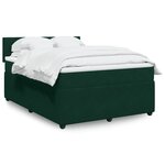 vidaXL Sommier à lattes de lit et matelas Vert foncé 140x190cm Velours