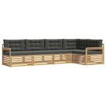 vidaXL Ensemble de canapés d'extérieur 6 pc Blanc et anthracite
