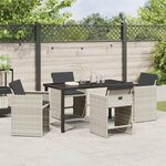 vidaXL Ensemble de salle à manger pour jardin 5 Pièces Gris clair