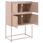 vidaXL Buffet rose 68 5x38 5x107 cm acier