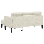 vidaXL Ensemble de Canapés Crème 173 x 131 x 67 cm Velours