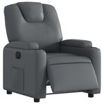 vidaXL Fauteuil inclinable électrique Gris Similicuir