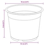 vidaXL Pot à fleurs 100 Pièces Terre cuite Ø 15 x 12 5 cm Plastique