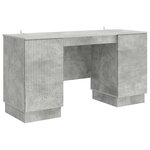 vidaXL Bureau Gris béton 142 5 x 50 x 75 cm Bois d'ingénierie