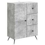 vidaXL Buffet Gris béton 66 x 34 5 x 90 cm Bois d'ingénierie