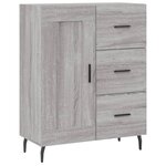 vidaXL Buffet sonoma gris 69 5x34x90 cm bois d'ingénierie
