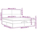 VidaXL Cadre de lit ottoman avec matelas gris foncé 200x200cm tissu