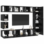 vidaXL Ensemble meuble TV 10 Pièces Chêne noir Bois d'ingénierie