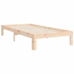 vidaXL Cadre de lit avec tête de lit petit simple bois massif