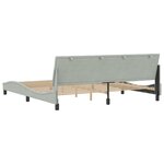 vidaXL Cadre de lit avec tête de lit Gris clair 200x200 cm Velours