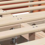 vidaXL Cadre de lit avec stockage Marron cire 120 x 190 cm bois