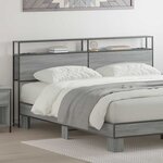vidaXL Tête de lit de rangement Sonoma gris 180 cm Bois d'ingénierie