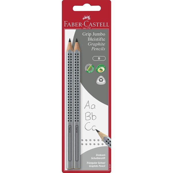 Blister de 2 crayons Jumbo Grip FABER-CASTELL