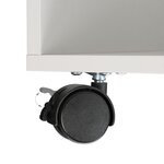 Caisson de bureau mobile pratique rangement imprimante 65 x 40 x 80 cm en bois blanc 13_0016056