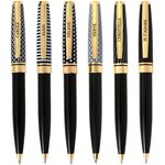 Stylo personnalisé initiale Black & Gold - Lettre C - Draeger