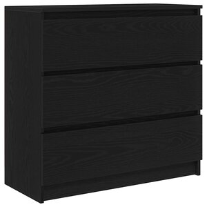 vidaXL Buffet chêne noir 80x35x76 cm bois d'ingénierie