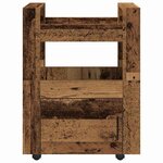 vidaXL Chariot de cuisine Bois ancien 60 x 45 x 80 cm