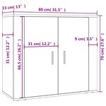 vidaXL Buffet haut Gris béton Bois d'ingénierie