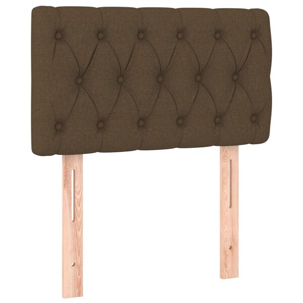 vidaXL Tête de lit Marron Foncé 80x7x78/88 cm Tissu