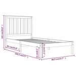 vidaXL Cadre de lit sans matelas bois massif
