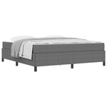 vidaXL Cadre de lit avec matelas Gris clair 180 x 200 cm tissu