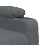 vidaXL Fauteuil inclinable électrique Gris foncé Tissu
