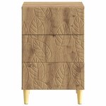 vidaXL Table de chevet Chêne artisanal 43 x 39 5 x 66 5 cm