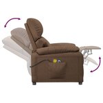 vidaXL Fauteuil électrique de massage Marron Tissu