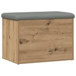 vidaXL Banc de rangement chêne artisanal 62x42x45 cm bois d'ingénierie