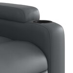 vidaXL Fauteuil de massage inclinable Gris Similicuir