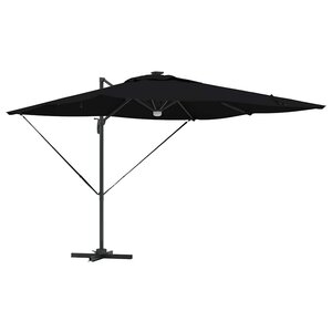 vidaXL Parasol Roma Noir 286 x 285 x 270 cm Aluminium et polyester