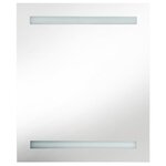 vidaXL Armoire de salle de bain à miroir LED Gris béton 50x14x60 cm