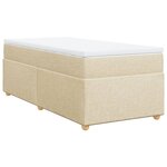 vidaXL Sommier à lattes de lit et matelas Crème 90x190 cm Tissu